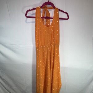 Revolve Privacy Please Orange Tie Maxi Dress Women's Medium Sun Summer Spring